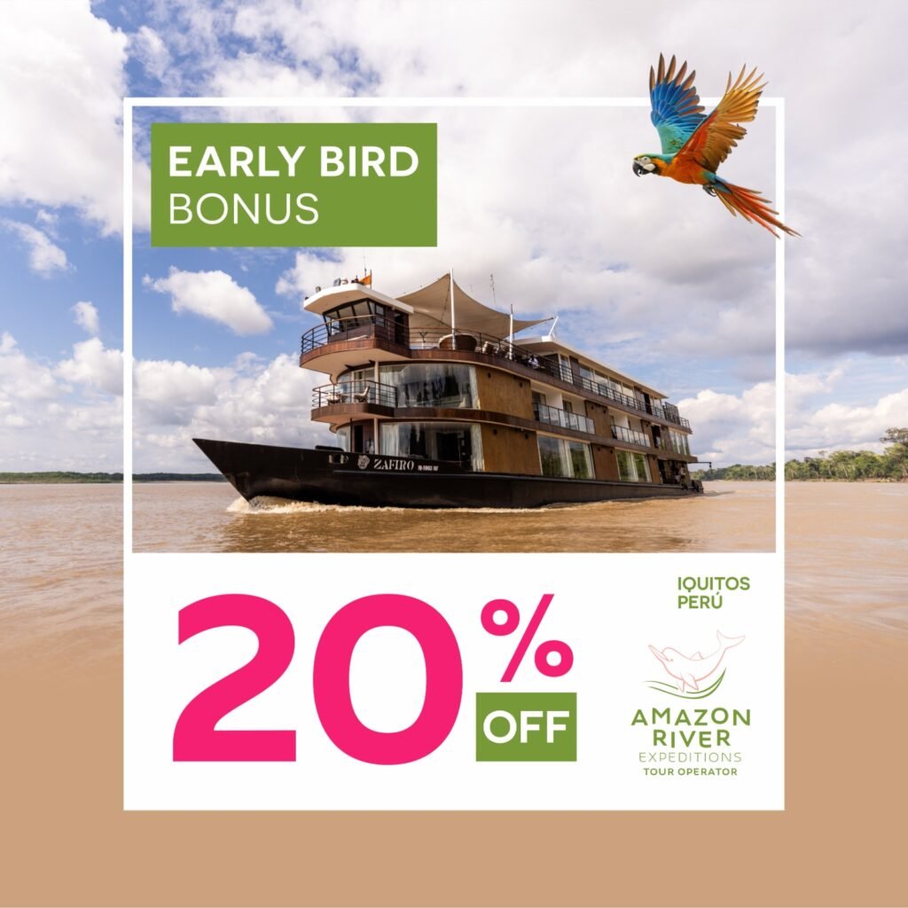 Experimenta la elegancia de los cruceros Aqua Nera y Zafiro con beneficios exclusivos por reserva anticipada. Disfruta de una travesía de lujo por el Amazonas, donde cada detalle está diseñado para ofrecer una experiencia inolvidable en contacto con la naturaleza.