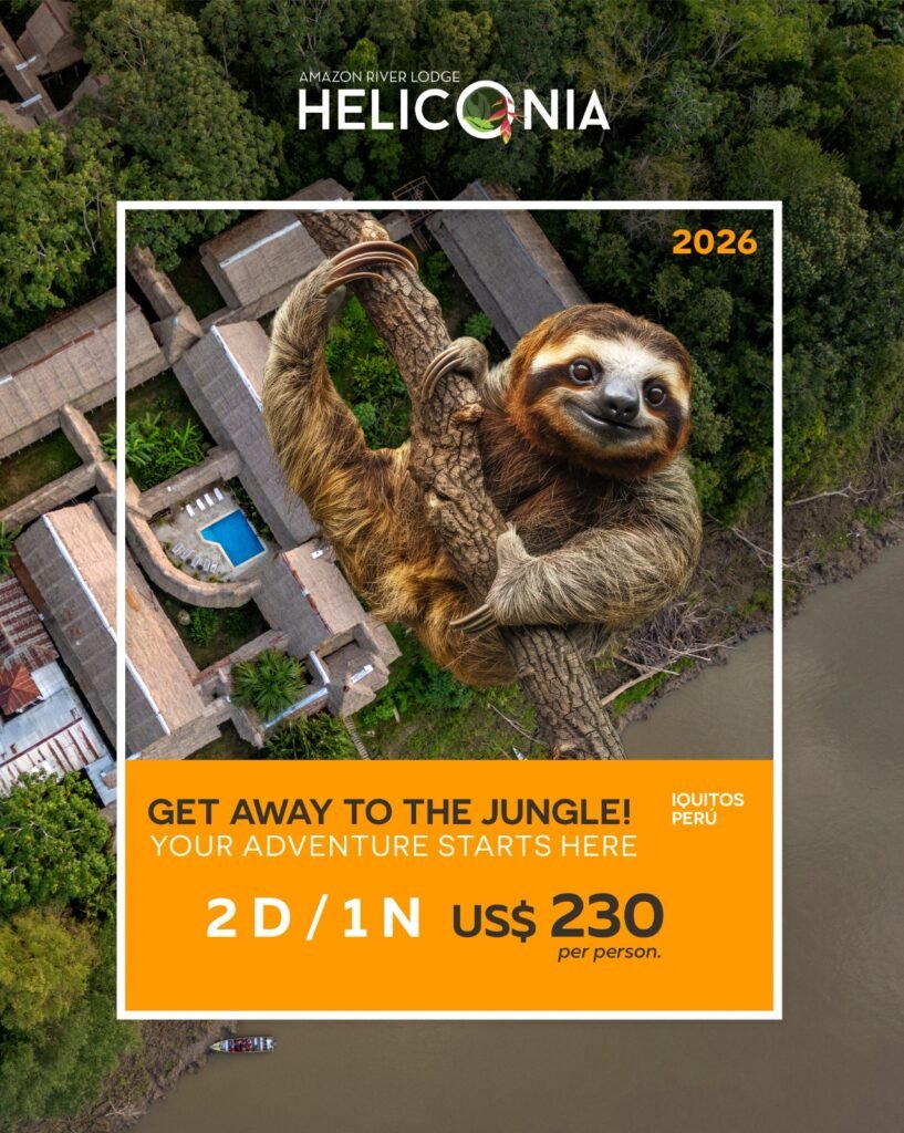 Experience the best of the Peruvian Amazon with a 2-day, 1-night tour at Heliconia Amazon River Lodge. Perfect for travelers with limited time, this all-inclusive experience offers jungle exploration, wildlife encounters, and cultural visits in a unique natural setting.